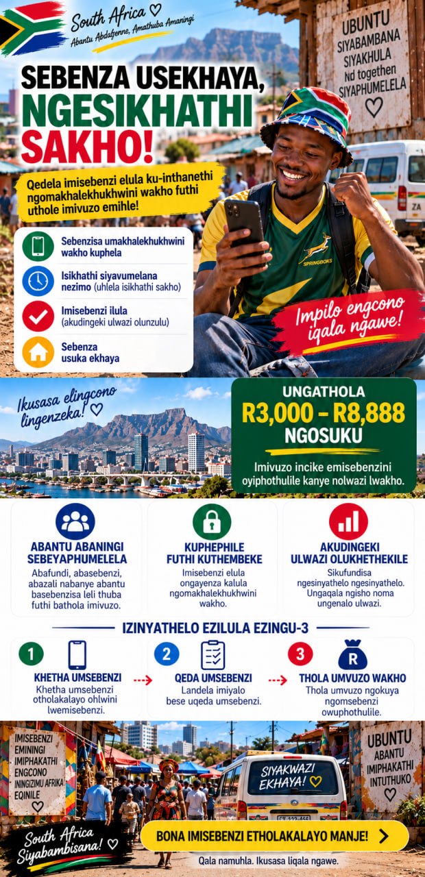Sebenza usekhaya eNingizimu Afrika